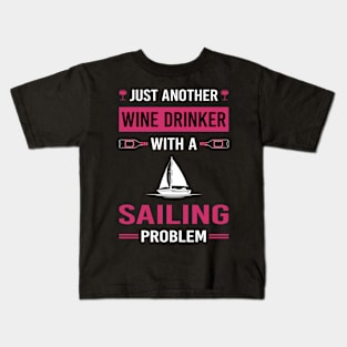 Wine Drinker Sailing Sailor Kids T-Shirt